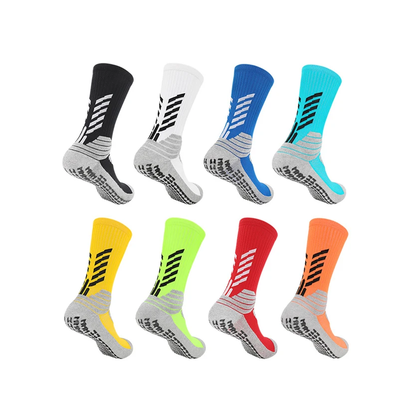 

DL-0474 Non-slip Athletic Terry Basketball Football Sports Grip Socks For Men, Custom color