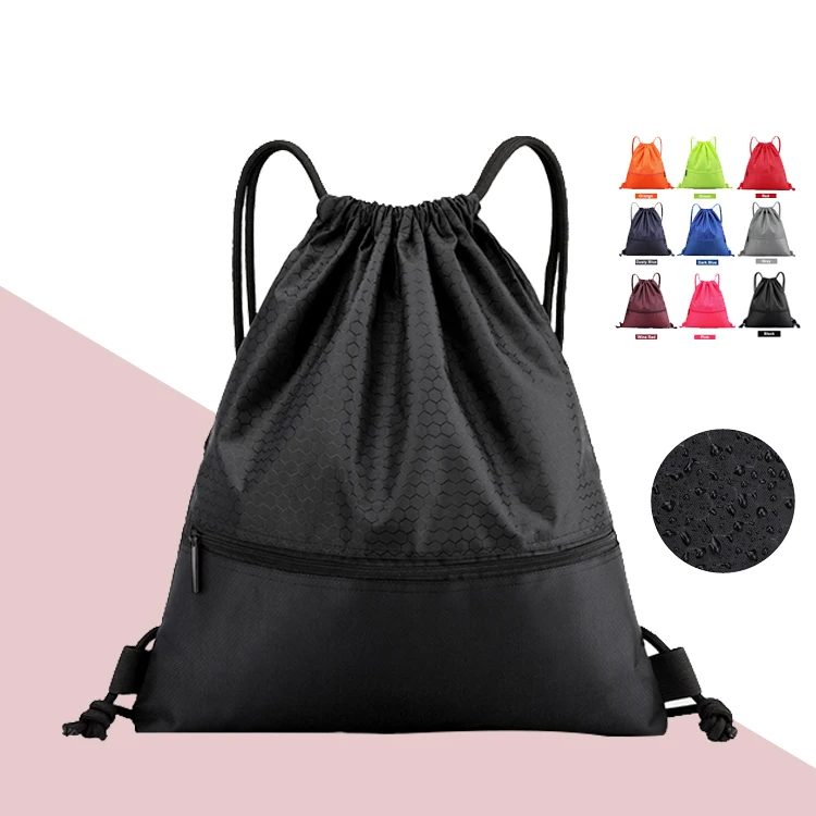 

420D Waterproof Polyester Nylon Wholesale Backpack Bag Promotional Kids Custom Polyester Drawstring Bag