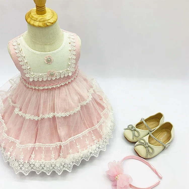 

Elsali New model kid frock tulle skirt princess Dresses christmas baby girl dress toddler chic sweet Factory high quality, As pictures