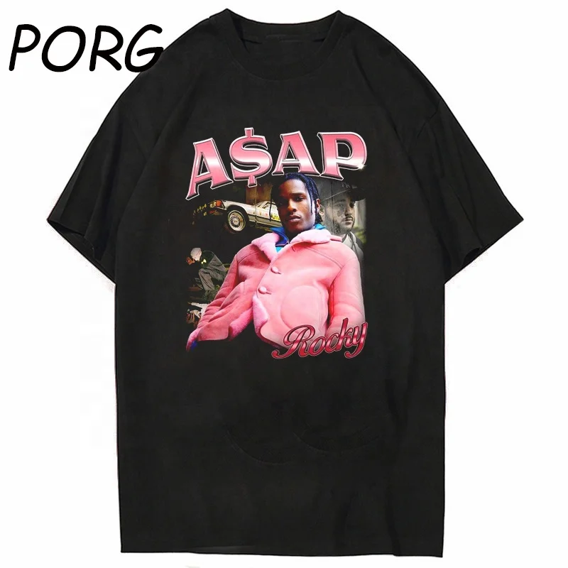 

Wholesale Custom T Shirt Pop Smoke Cool Printing Tops Hip Hop T-shirt Graphic Tees Shirt Men Tshirts