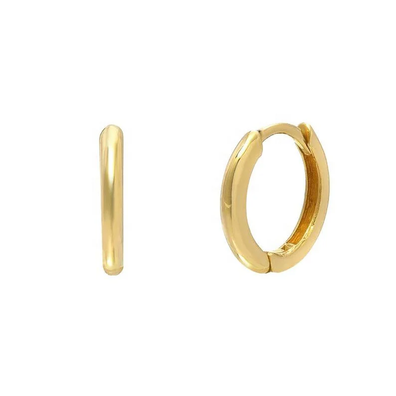 

Fashion Jewelry Fashion 925 Silver Gold Jewelry Plain Mini Hoop Huggie Earring