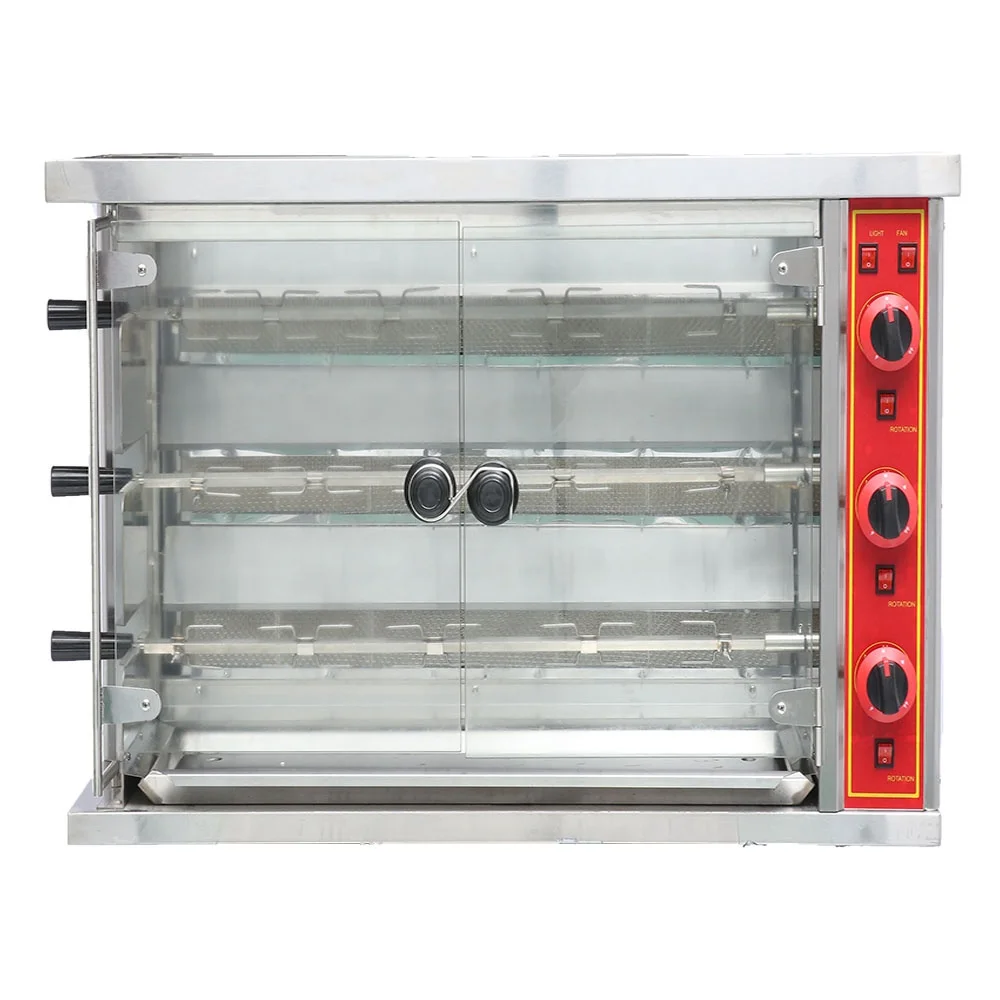 
3 / 6 / 9 Layer Gas Chicken Rotisserie Restaurant Infrared Chicken Rotisserie Oven 