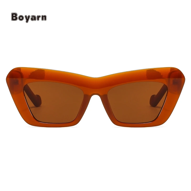 

Boyarn Hot Sale Newest Women Trend Cat Eye Sun Glasses Square Big Frame Sunglasses Designer Luxury Shades