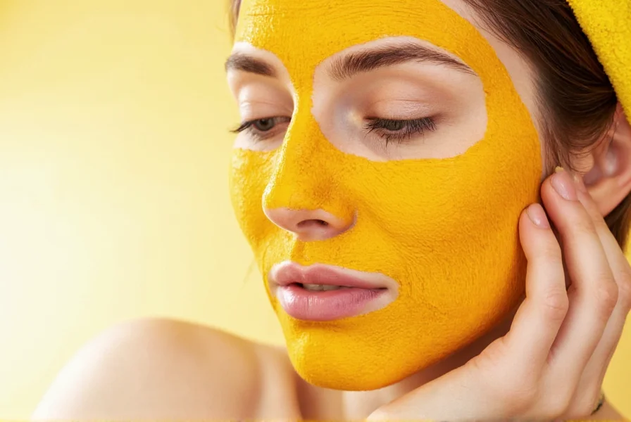 Turmeric powder and fresh turmeric root for facial skincare applications