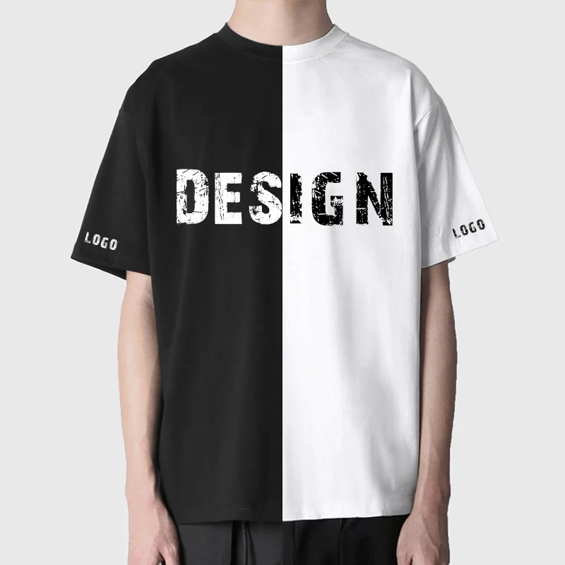 CARE Breathable Comfortable Solid Pattern White Black Dropped Shoulders Good Quality Knitted 100% Cotton Men's Oversize T-Shirt