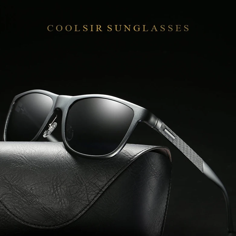 Drop shipping small wholesale sun glasses square custom oem polarized Aluminum Magnesium sunglasses