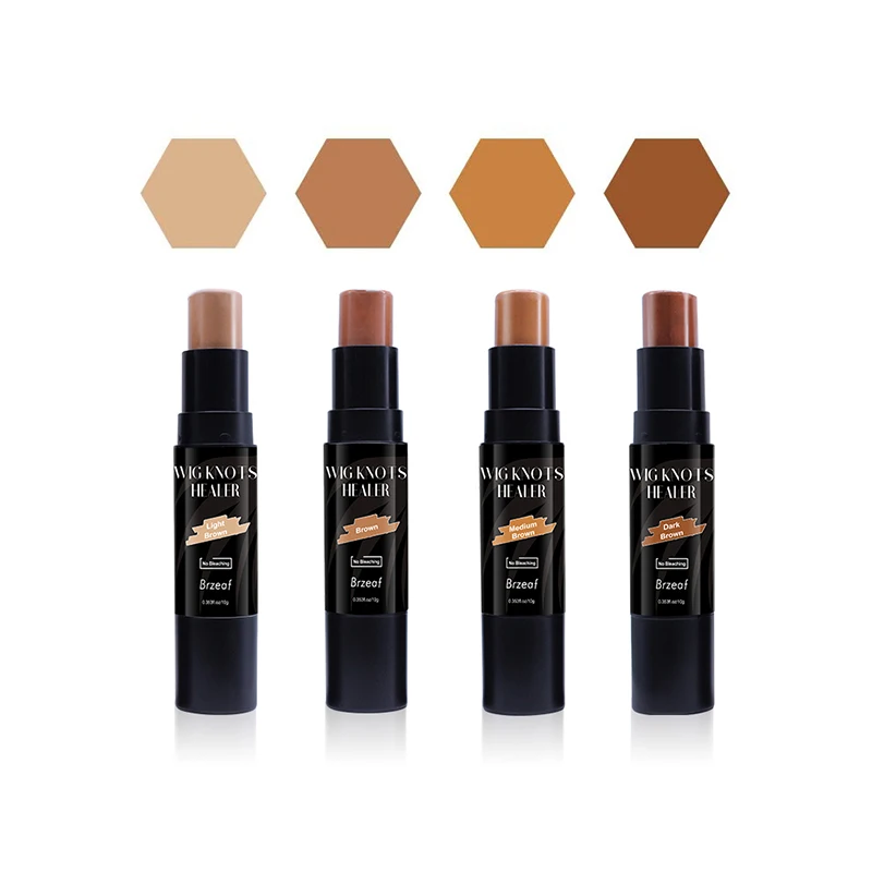 

New arrival 4 Colors Lace Tint Stick Lace Wig Knot Healer Concealer With Brush No Bleaching
