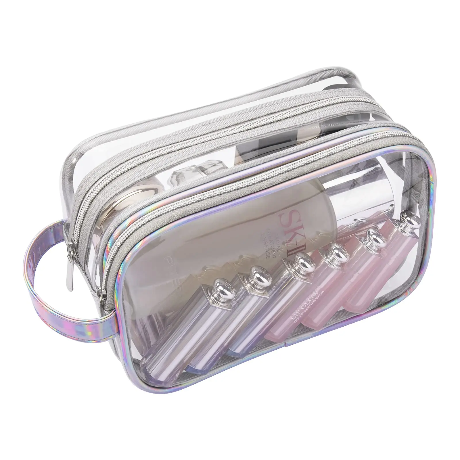 

Women Clear PVC bag Travel Toiletry Bags Transparent PVC Cosmetic Bag, Colorful