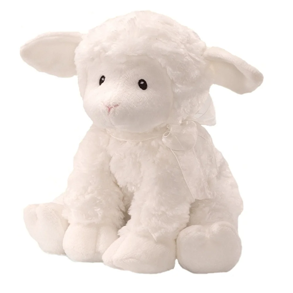 white lamb stuffed animal