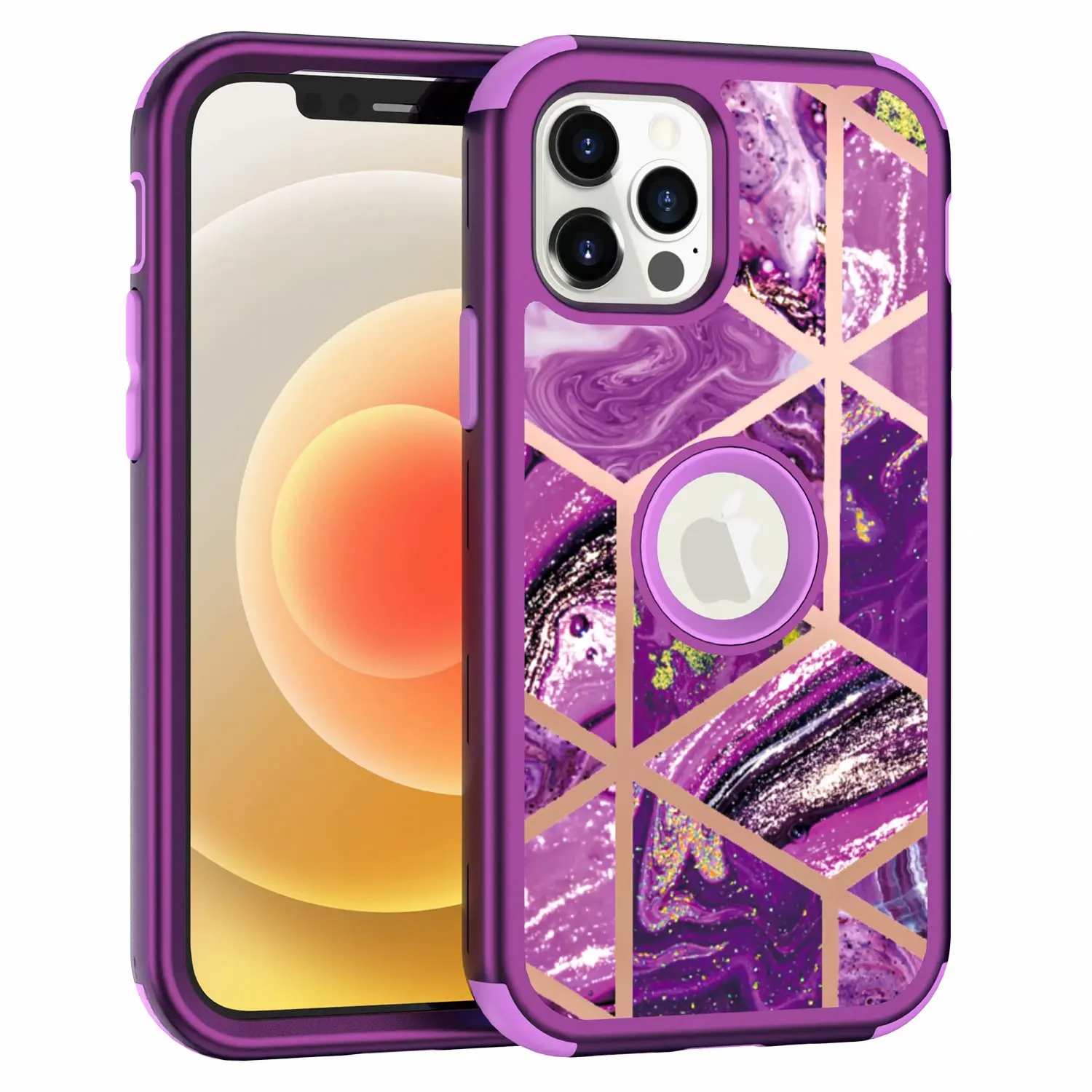 

Mobile Phone Bags For Apple Iphones 12 Pro max Marble Phone case, 5 colors