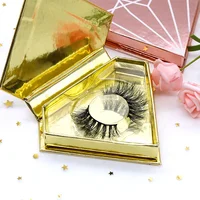 

Beautiful Custom Eyelash Box Private Label 3d Faux Mink Eyelashes With 5 Pair Lash Tray