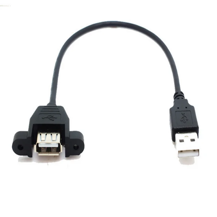 

0.5M Usb panel mount extension cable adapter, Black or oem
