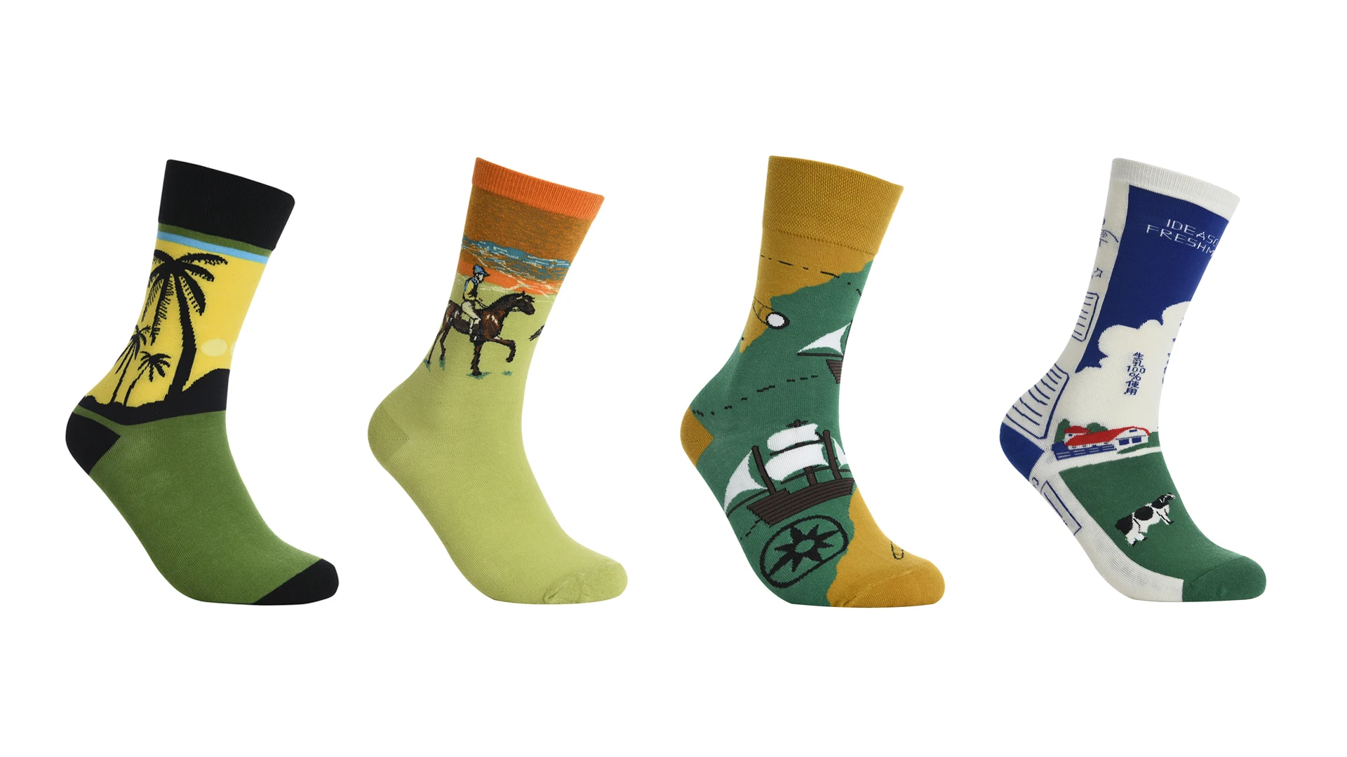 Harajuku Socks Gift Snagging Resistance Happy Cotton Socks Harajuku Girl