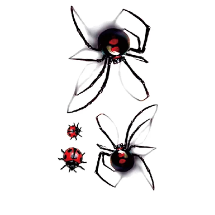 

WW series Halloween theme horror spider disposable waterproof tattoo stickers, Cmyk