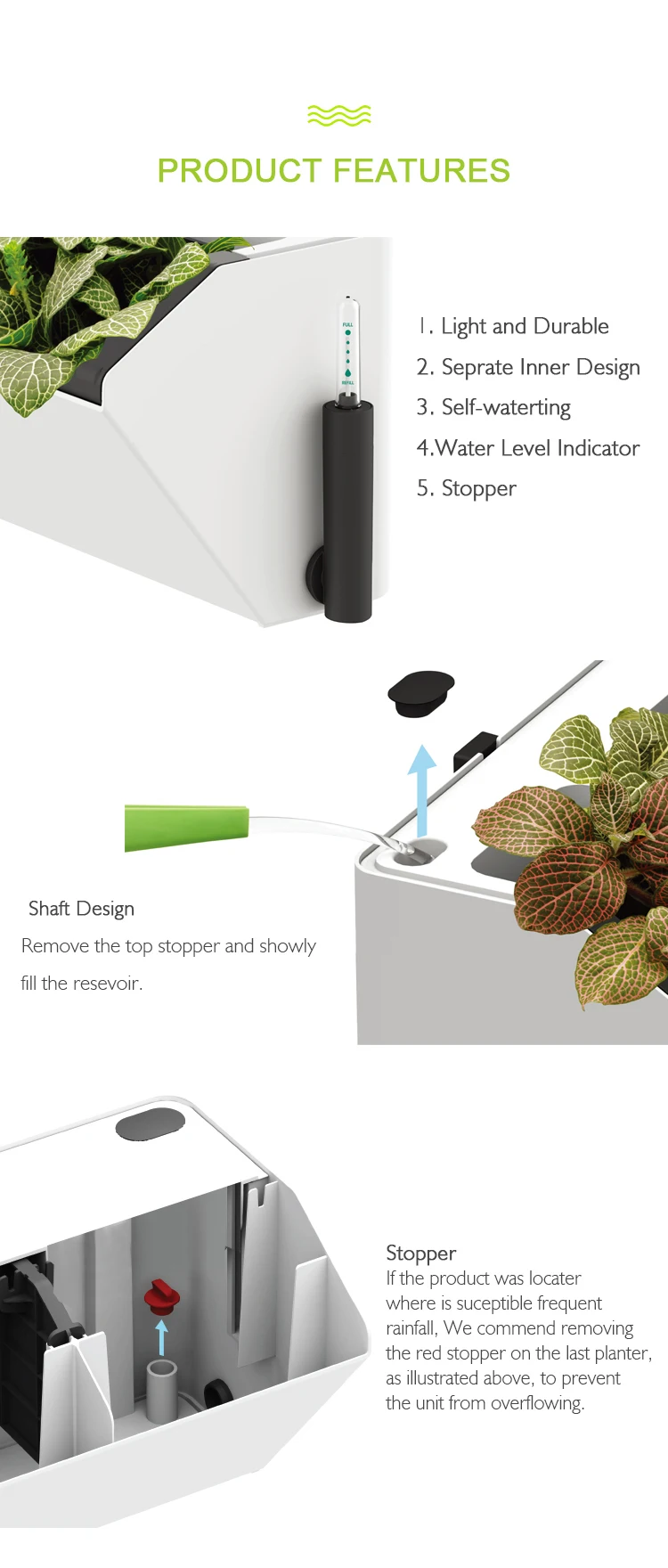 Self watering green wall GreenSun Hydrofalls for vertical garden