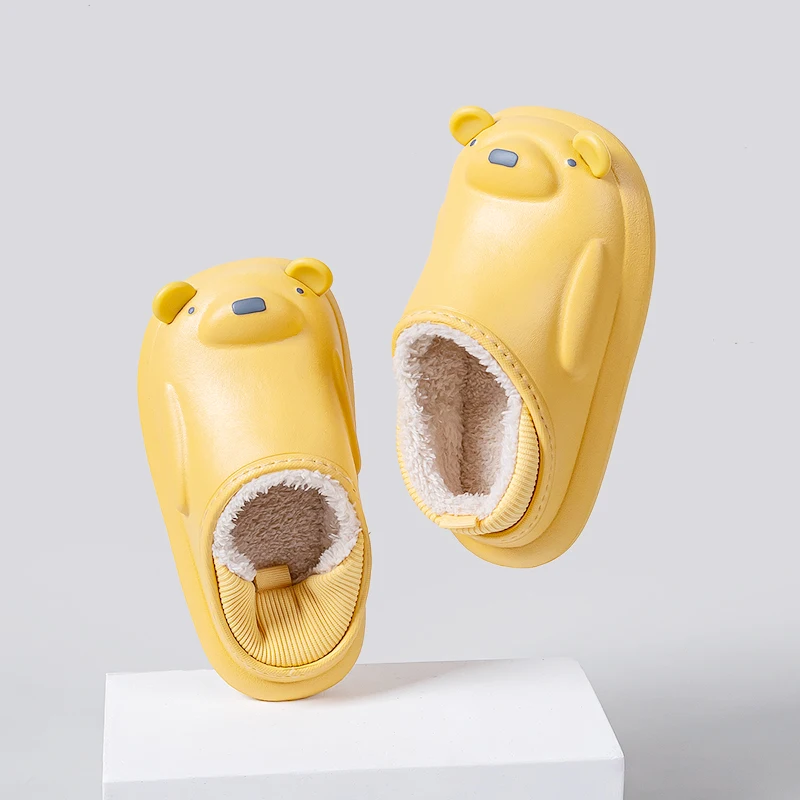 

Cheerful Mario Boys Girls Premium Soft Plush Slippers Cartoon Warm Winter House Shoes