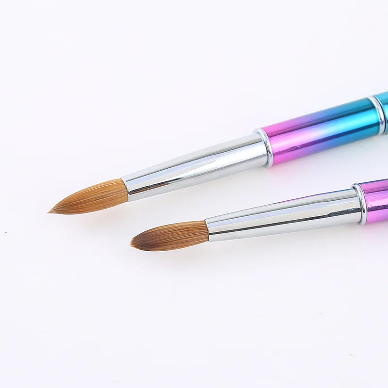 

Nail art manicure kolinsky acrylic brushes 8 10 12 14 16 kolinsky acrylic nail brush, Rainbow color