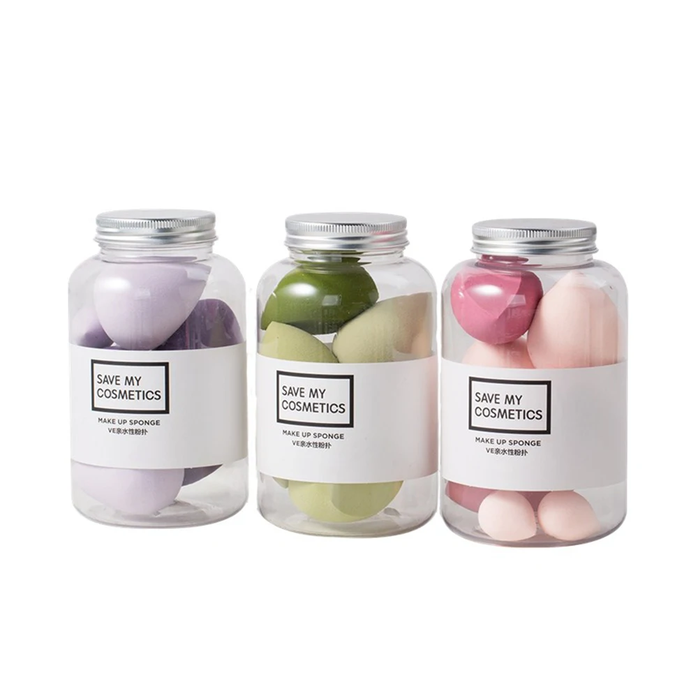 

high quality makeup sponges set with plastic case, Purple