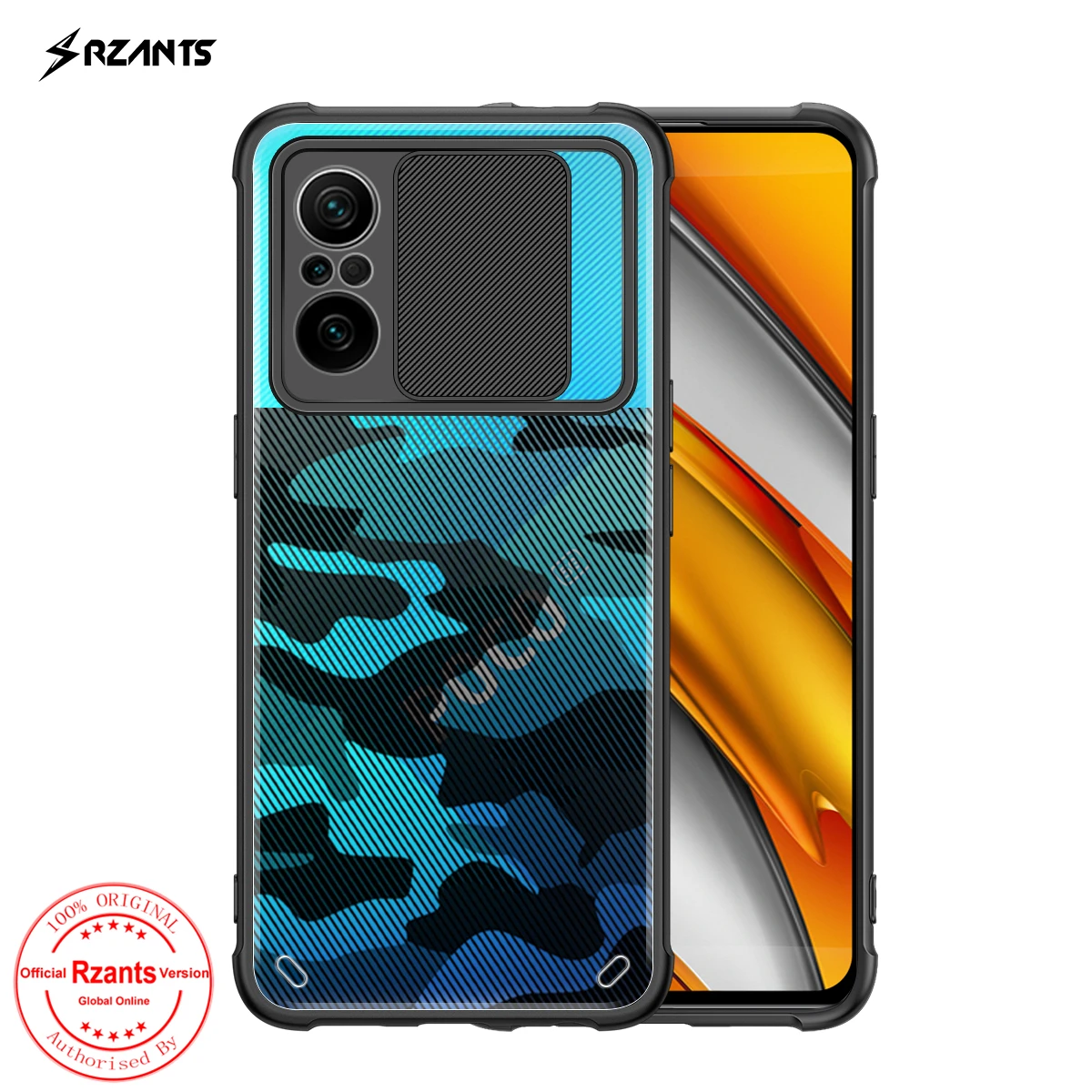 

Rzants For POCO F3 Redmi K40 K40 Pro MI 11i Case Hard [Camouflage Lens] Lens Protection Shockproof Slim Crystal Clear Cove