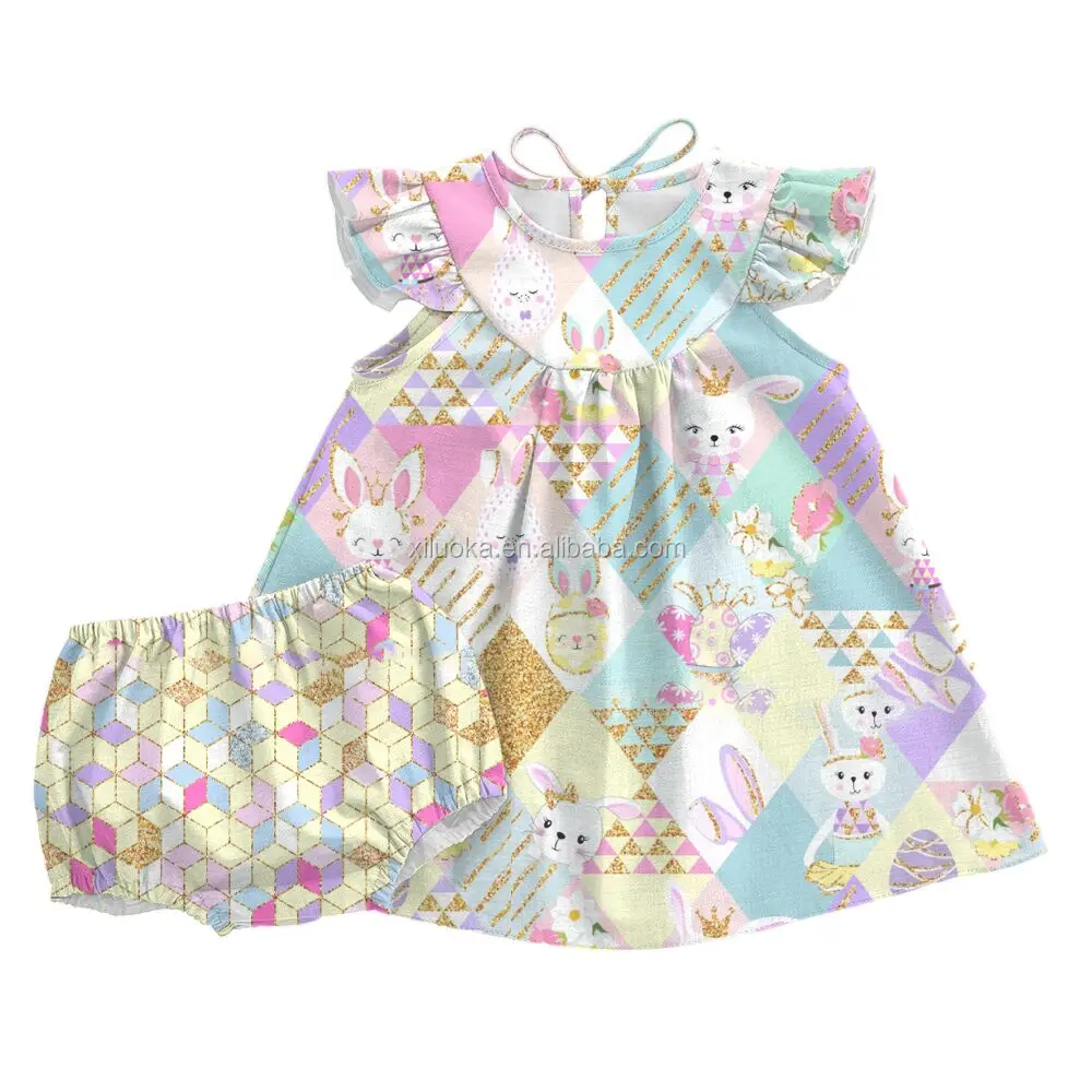 

Easter Egg Tops Bloomers Toddlers Outfits Rabbits Baby Sets Kids Easter Outfits, Picture