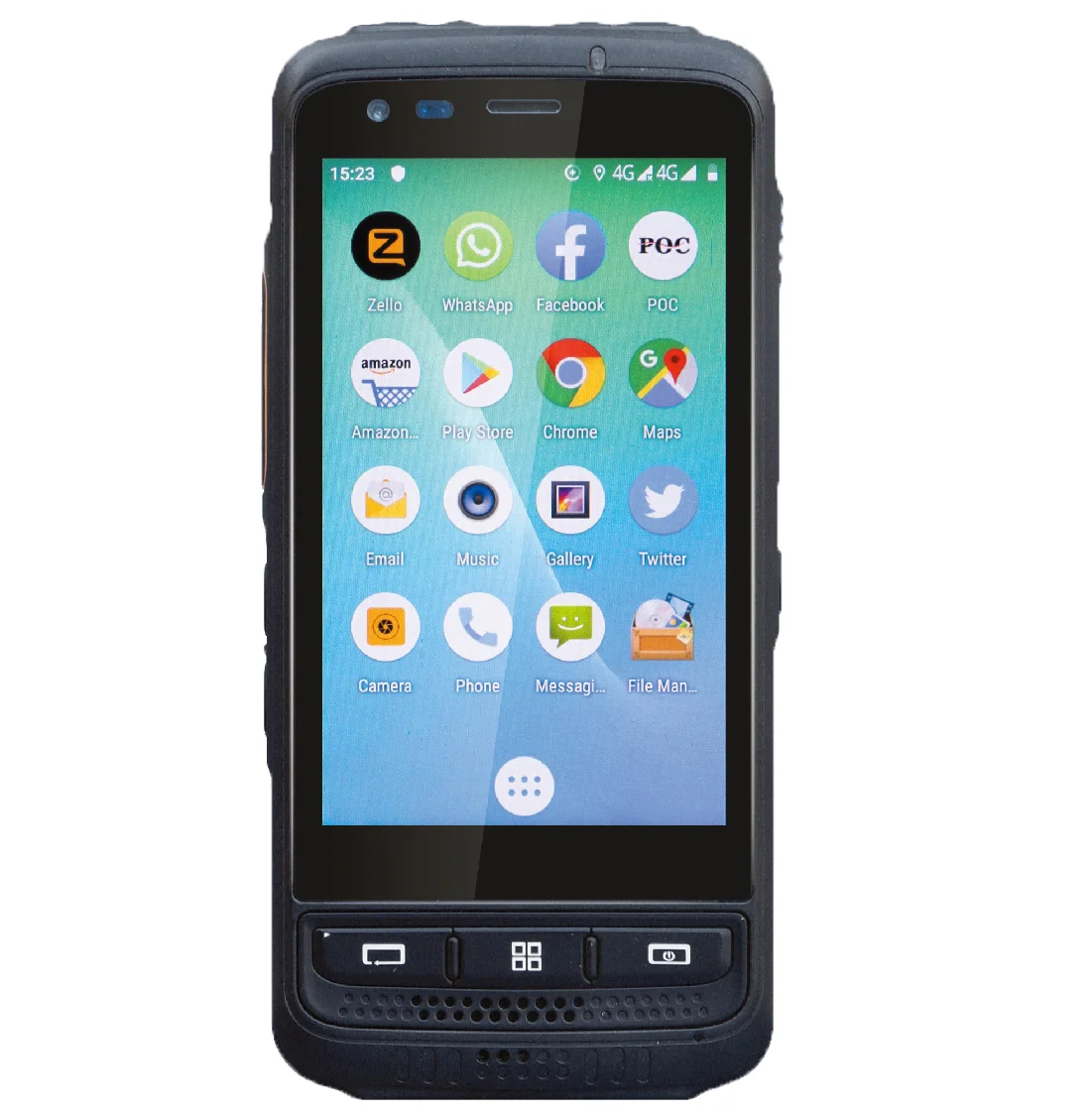 

Dual Sim Card Zello Walkie Talkie Android POC Radio With Playstore Available WIFI Dialing Function, Black