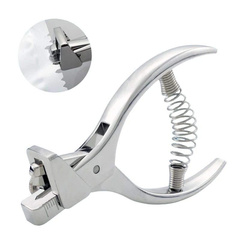 V-shaped 3mm Handle Hole Punch DIY Single U Type Puncher Plier Pattern Notcher