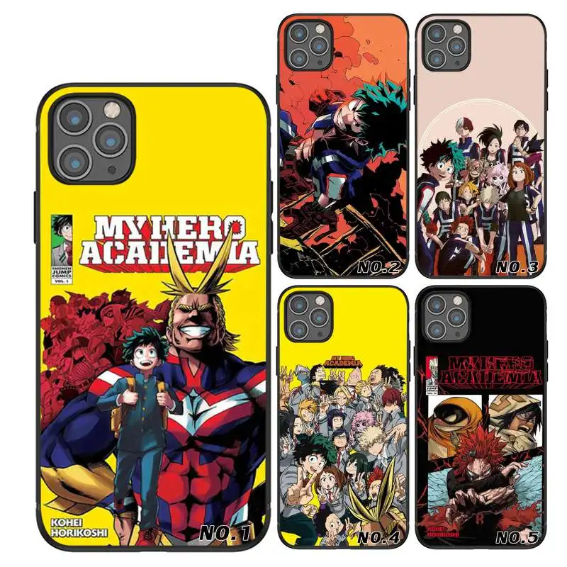 

Anime my hero academia black TPU case for iPhone 6S 6plus 7 7plus 8 8Plus X Xs MAX 5 5S XR