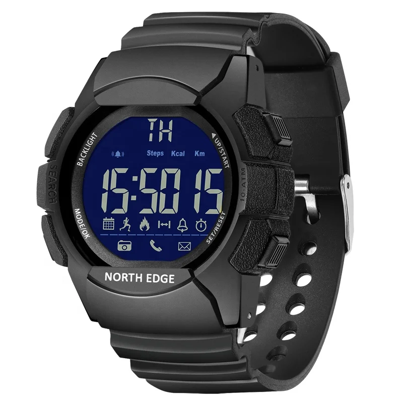 

North Edge AK long standby black sports smart watch popular styles digital watch