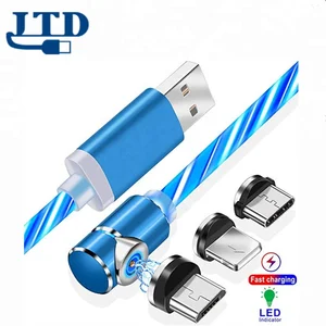 Flowing LED Light Up 3 1 Magnetic Charging Cable