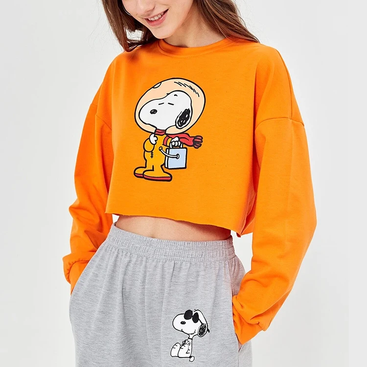 

High Quality Custom Hoodies Customized Logo cute sweatshirt women With Cotton Crop Sweatshirts