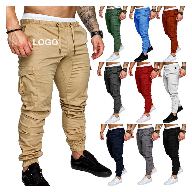 

custom logo elastic waist 5xl plus size trouser pocket cargo size pants pantalons hommes trousers cotton khaki trousers for men, Blue, black, white, red, khaki, ggrey, sku blue, green, grey