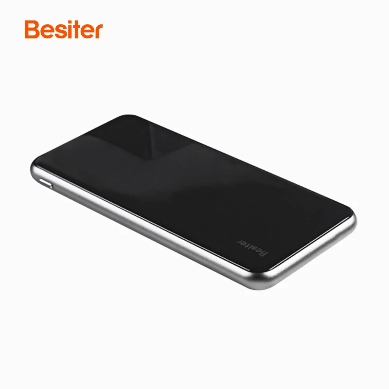 

2021 classic Trending Product Mini li-ion polymer battery black 5000Mah portable Power bank thin for apple iphone