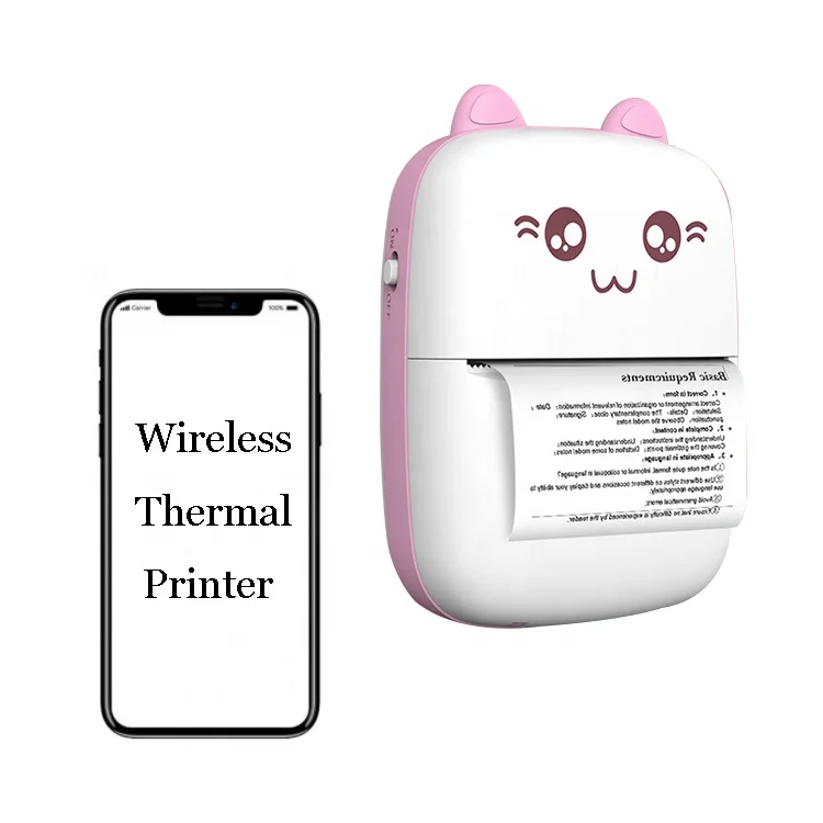 

Wireless Portable Mini Thermal Printer Wirelessly BT 203dpi Photo Label Memo Wrong Question Printing imprimante portable