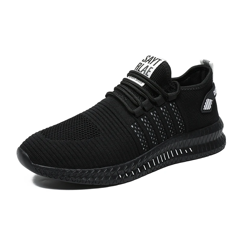 

2021 Non Slip Breathable Casual Shoes Comfortable Lace-up Running Sneakers Fashion Lightweight Men Sport Shoes