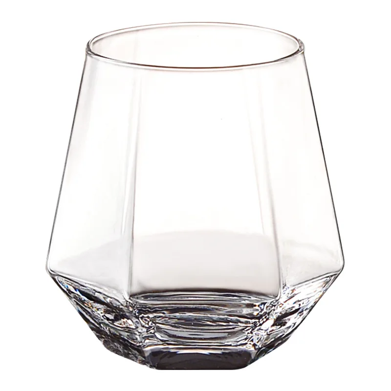 

OEM ODM custom hexagonal transparent glass for home party restaurant creative whisky glasses