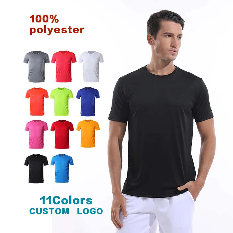 

Wholesale Custom LOGO Printing 11 color 100% Polyester sublimation round neck Plain T shirts for Men, White,yellow,red,pink,black,orange,green,gray,blue,sky blue