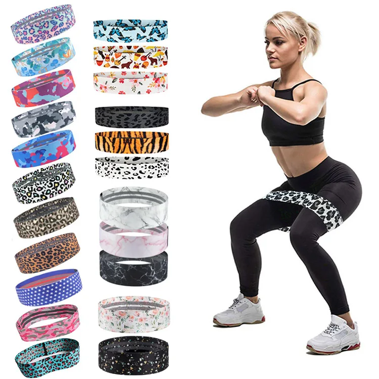 

NQ SPORTS custom gym printing booty bands fabric fitness hip elastic circle yoga exercise glute resistance band