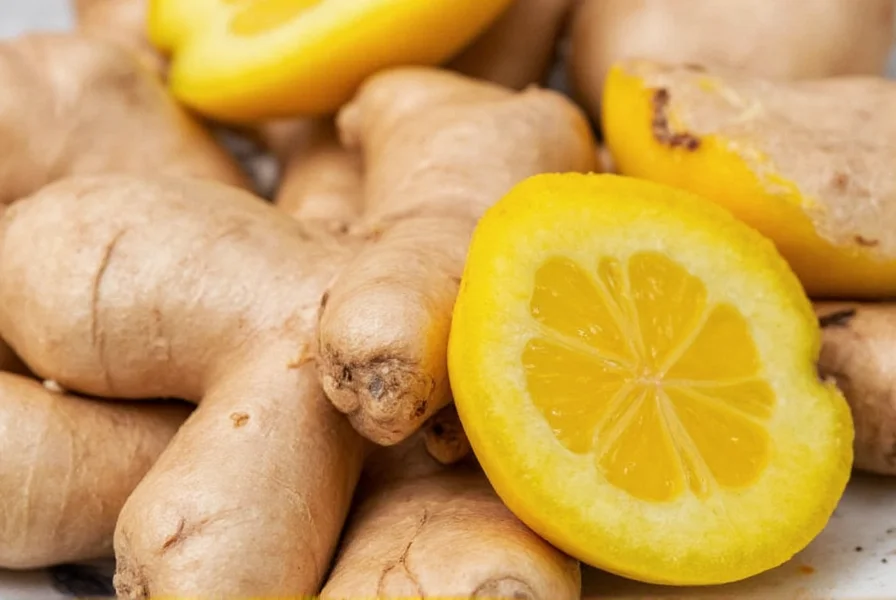 Properly stored ginger in airtight container with paper towel