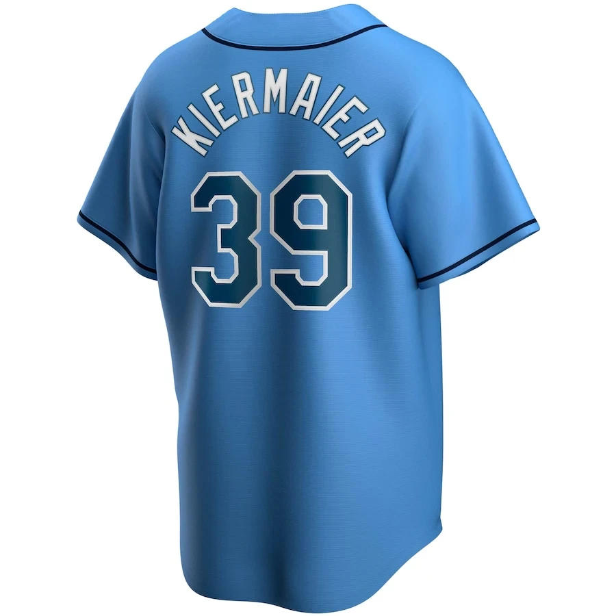 

Customize Men's Tampa Bay City Baseball Jersey #39 Kevin Kiermaier cheap Blue Stitched Ray Uniform High Quality