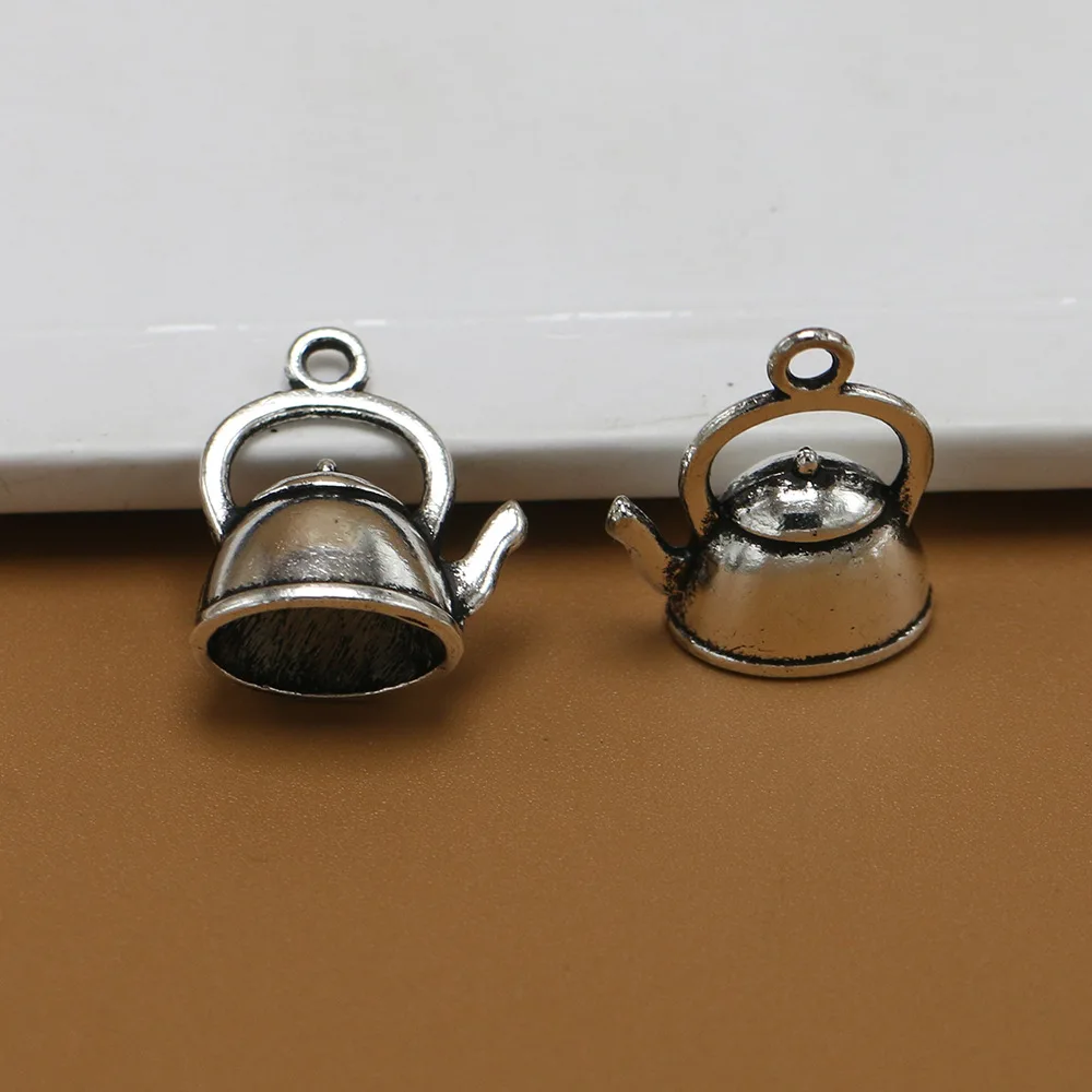 

Pendants Jewelry Accessories Finding Water Pot Kettle Shape DIY Making Antique Silver Zinc Alloy Charm