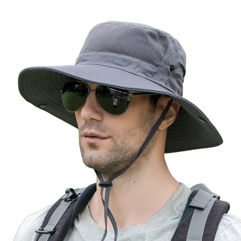 Wholesale Custom UV Proof Fisherman Bucket Hat Summer Outdoor Sun Protection for Hiking and Cycling