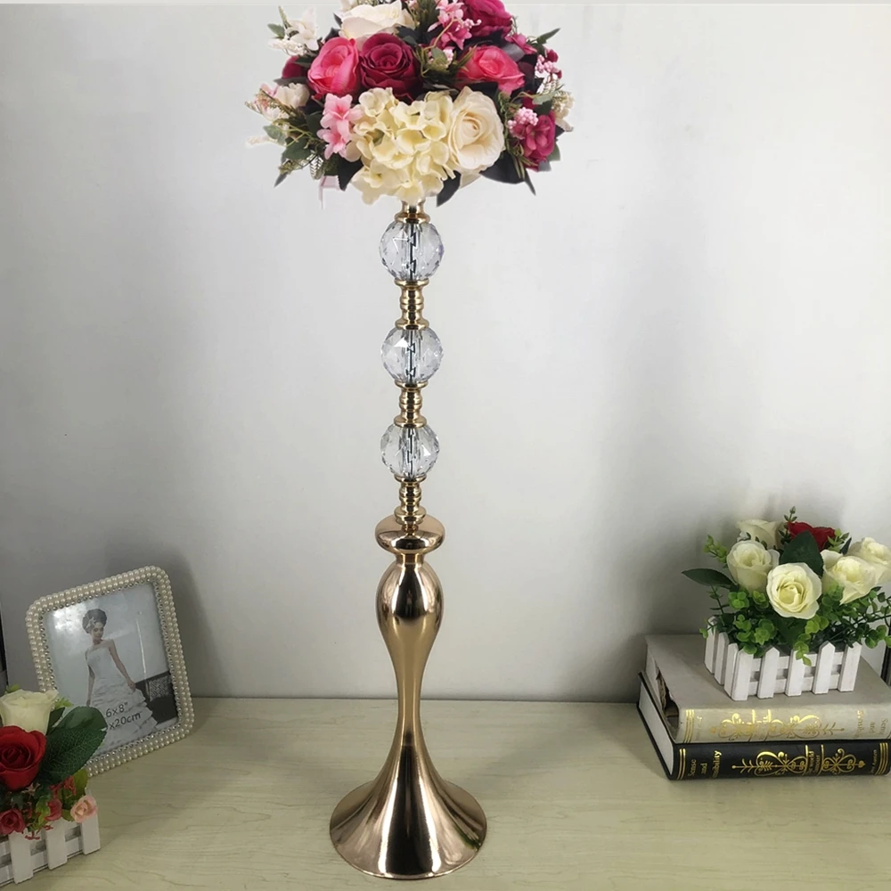 

Vases 72 CM/ 28.5" Tall Metal Table Vase Wedding Centerpiece Event Road Lead Flower Rack For Home Decoration