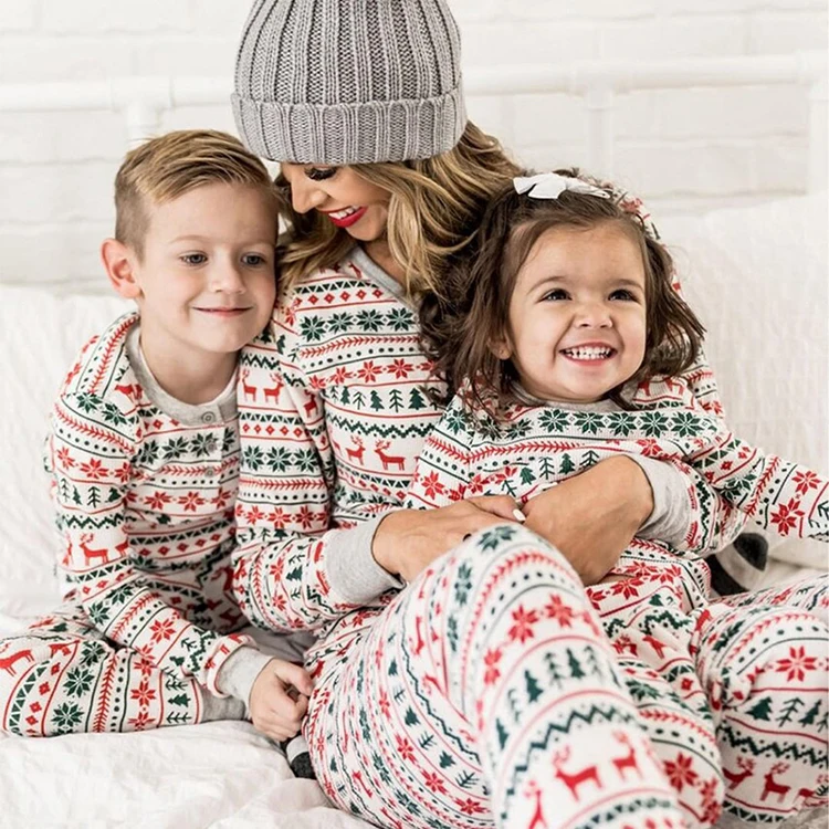 

Home Christmas Pajamas De Noel Christmas Women Baby Family Pajamas Sets