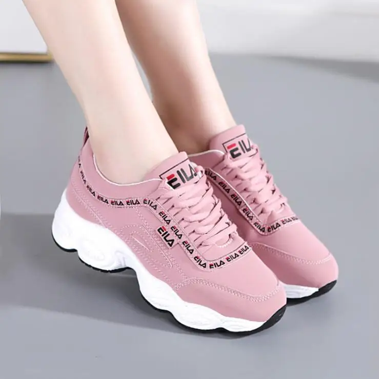 

LM8159Q casual sneaker shoes big size mesh casual shoes sports shoes, Black/pink/white