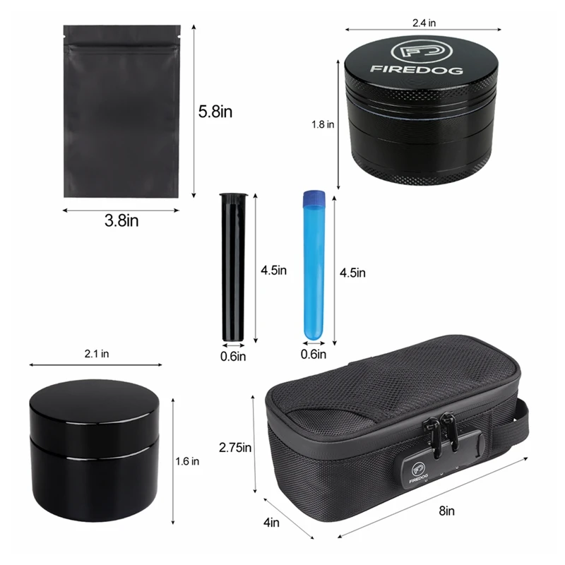 

Wholesale Waterproof Carbon Lined With Combination Lock Travel Smell Proof Weed Bag Kit