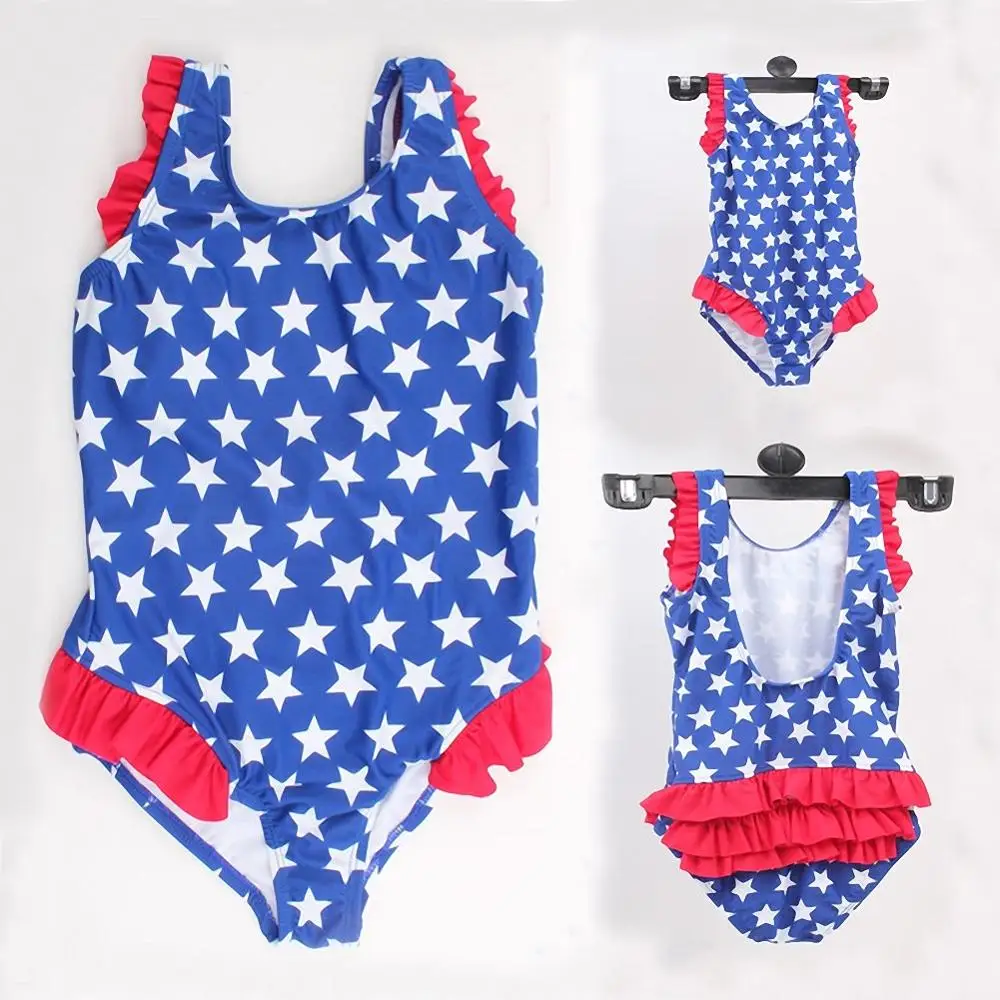 

New Design Floral Print Beachwear Bathing Suit Wetsuit One Piece Baby Girl Swimwear Girls