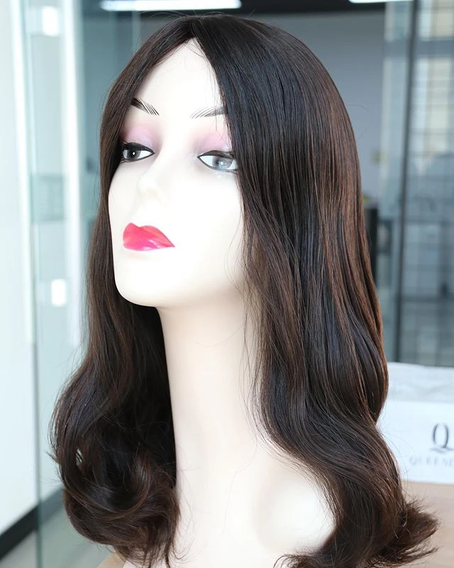 

Elite Wholesale 100% European Human Hair Silk Top Jewish Wig Kosher Wigs 4*4 Mono For Israeli Women