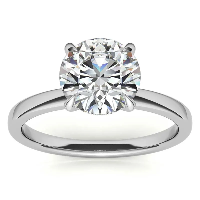 

Xiqi Elegant Four Prong Engagement Wedding 1.5ct Moissanite Diamond Ring 925 Silver Rings Jewelry Women, White yellow gold rose gold