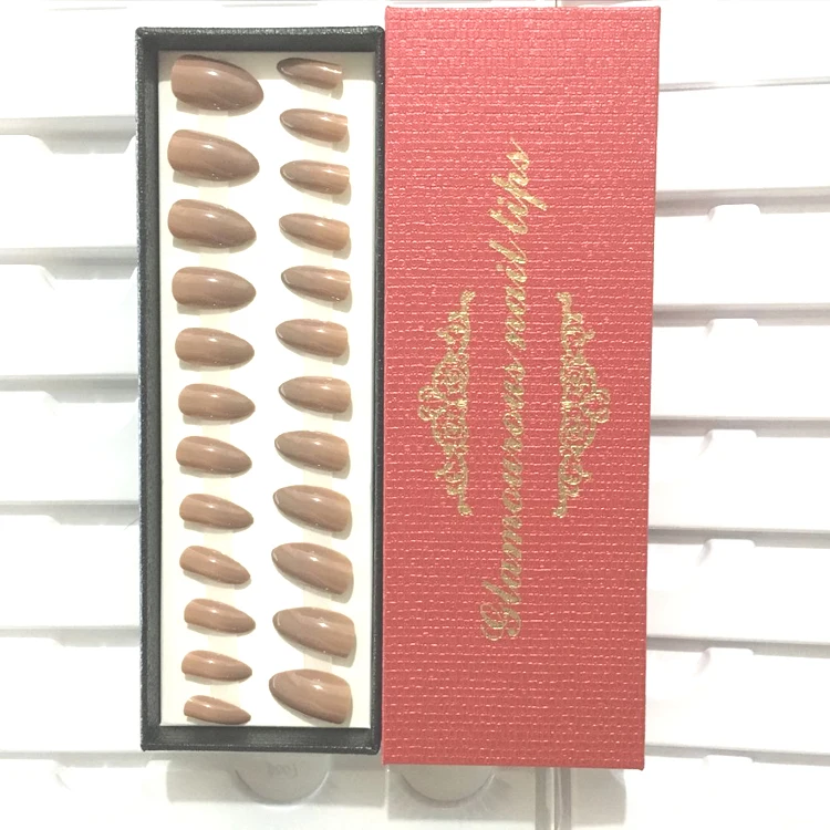 

New Fake Nails Product Ideas 2020 Long Coffin Artificial Nail Full Cover Designed Press on Nails with Box, Multi color