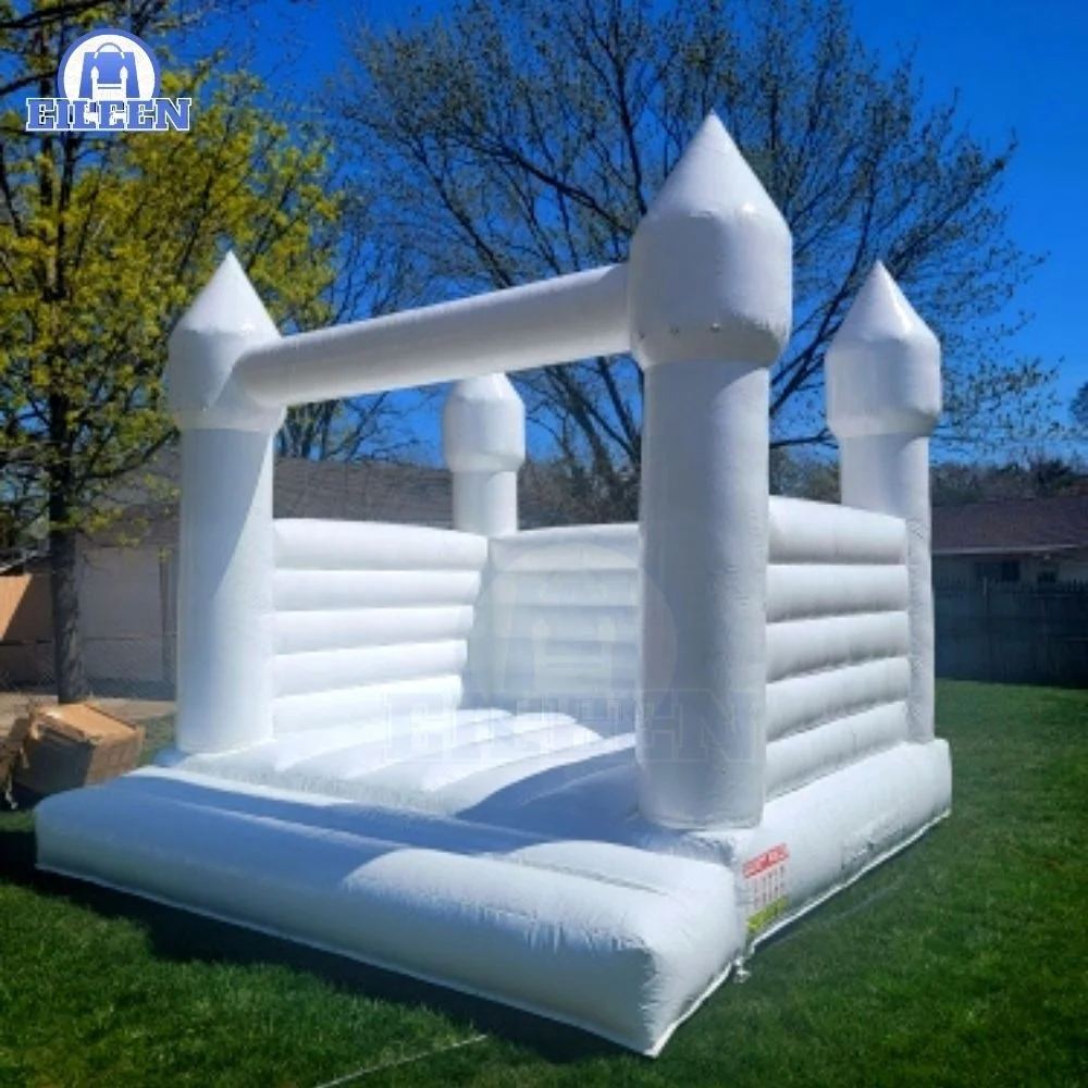 

Inflatable White Bounce House Wedding Jumper Bouncy Castle Decorate PVC Inflatable White Bouncy Castle/Moon Bounce House For Kid